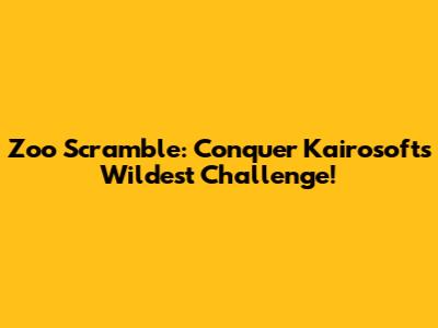 Zoo Scramble: Conquer Kairosoft's Wildest Challenge!
